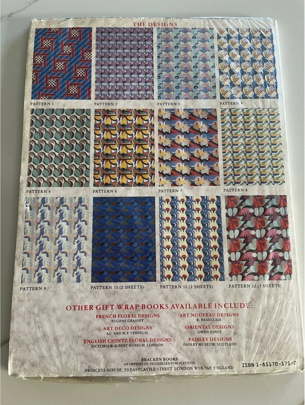 BNWT Classic Gift Wraps Art Deco Designs Gift Wrap Sheets by AD & MP Verneuil